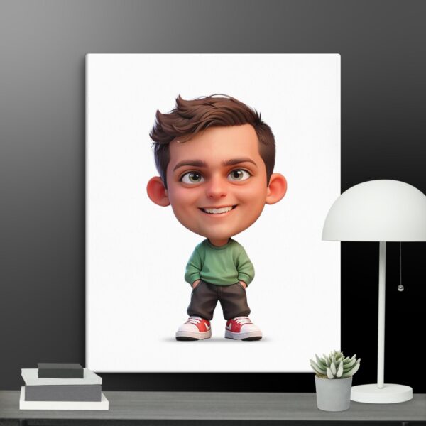 Personalized 3D Mini Character Canvas 16"x20" - Portrait