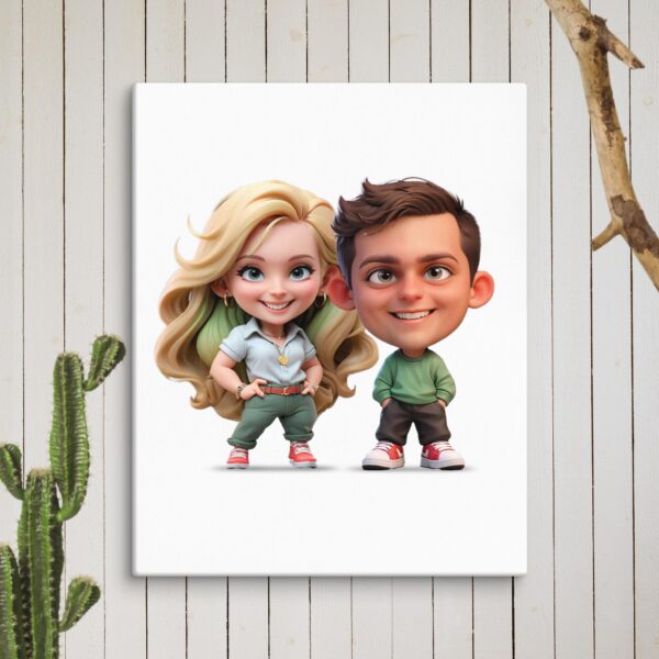 Personalized 3D Mini Character Canvas 16"x20" - Portrait - Image 2