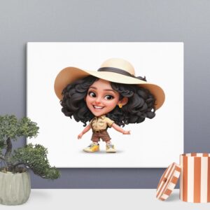 Personalized 3D Mini Character Canvas 20"x16" – Landscape