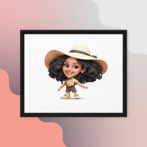 Personalized 3D Mini Character Framed Canvas 20"x16" – Landscape